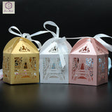 50pcs Eiffel Tower Wedding Box Pairs Tower Candy Box Wedding Favors Gift Box  Chocolates Box Wedding Party Decoration Wedding