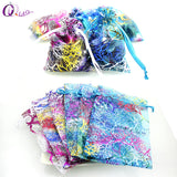 QIAO 7x9,9*12,10*15cm 100pcs/lot Small Organza Bags Favor Wedding Christmas Gift Bag Jewelry Packaging Bags & Pouches