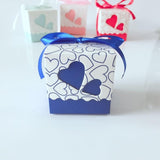 10pcs/lot DIY Beautiful Candy Box with Ribbon Wedding Birthday Favor Gift Boxes Sweet Hearts Cute Box Happy Event Supplies