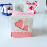 10pcs/lot DIY Beautiful Candy Box with Ribbon Wedding Birthday Favor Gift Boxes Sweet Hearts Cute Box Happy Event Supplies