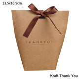 5pcs Upscale Black White Bronzing "Merci" Candy Bag French Thank You Wedding Favors Gift Box Package Birthday Party Favor Bags