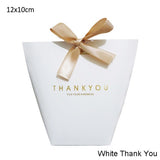 5pcs Upscale Black White Bronzing "Merci" Candy Bag French Thank You Wedding Favors Gift Box Package Birthday Party Favor Bags