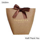 5pcs Upscale Black White Bronzing "Merci" Candy Bag French Thank You Wedding Favors Gift Box Package Birthday Party Favor Bags