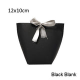 5pcs Upscale Black White Bronzing "Merci" Candy Bag French Thank You Wedding Favors Gift Box Package Birthday Party Favor Bags