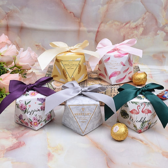 Multicolor Wedding Favor Box and Bags Sweet Gift Candy Boxes for Wedding Baby Shower Birthday Guests Favors Event Party Supplies