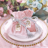 10pcs China Wedding Velvet Gift Bags for Guests Red Pink Chinese Wedding Accessories Bags Candy Bar Conos De Papel De La Boda