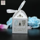 50pcs Eiffel Tower Wedding Box Pairs Tower Candy Box Wedding Favors Gift Box  Chocolates Box Wedding Party Decoration Wedding