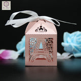 50pcs Eiffel Tower Wedding Box Pairs Tower Candy Box Wedding Favors Gift Box  Chocolates Box Wedding Party Decoration Wedding