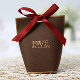 50 Pcs Creative Floral Wedding Favors Candy Boxes Bomboniera Giveaways Box Sachet Party Gift Box Paper Gift Bags Candy Bags