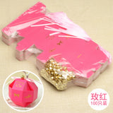 100pcs New Wedding Favors DIY Candy Boxes Bomboniera Party Gifts Chocolate Boxes With Ribbons & Small Bells