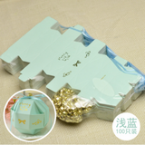 100pcs New Wedding Favors DIY Candy Boxes Bomboniera Party Gifts Chocolate Boxes With Ribbons & Small Bells